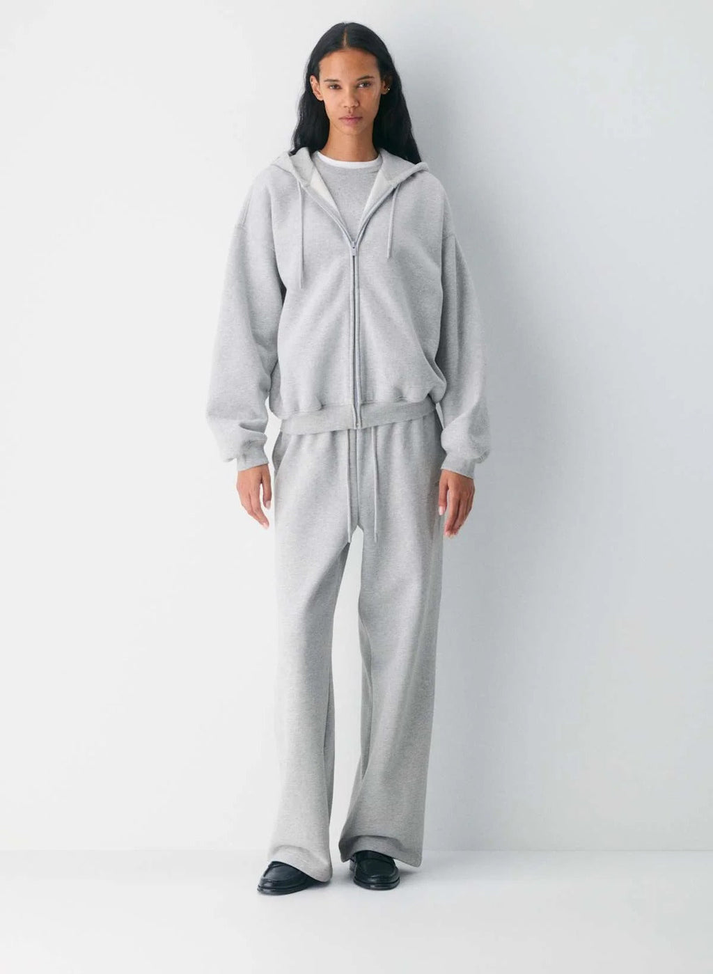 novaxlux Kuscheliger Fleece-Hoodie mit Mega-Reißverschluss