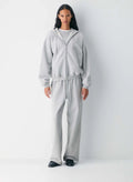 novaxlux Kuscheliger Fleece-Hoodie mit Mega-Reißverschluss