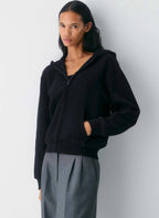 novaxlux Kuscheliger Sweatfleece-Hoodie mit perfektem Reißverschluss