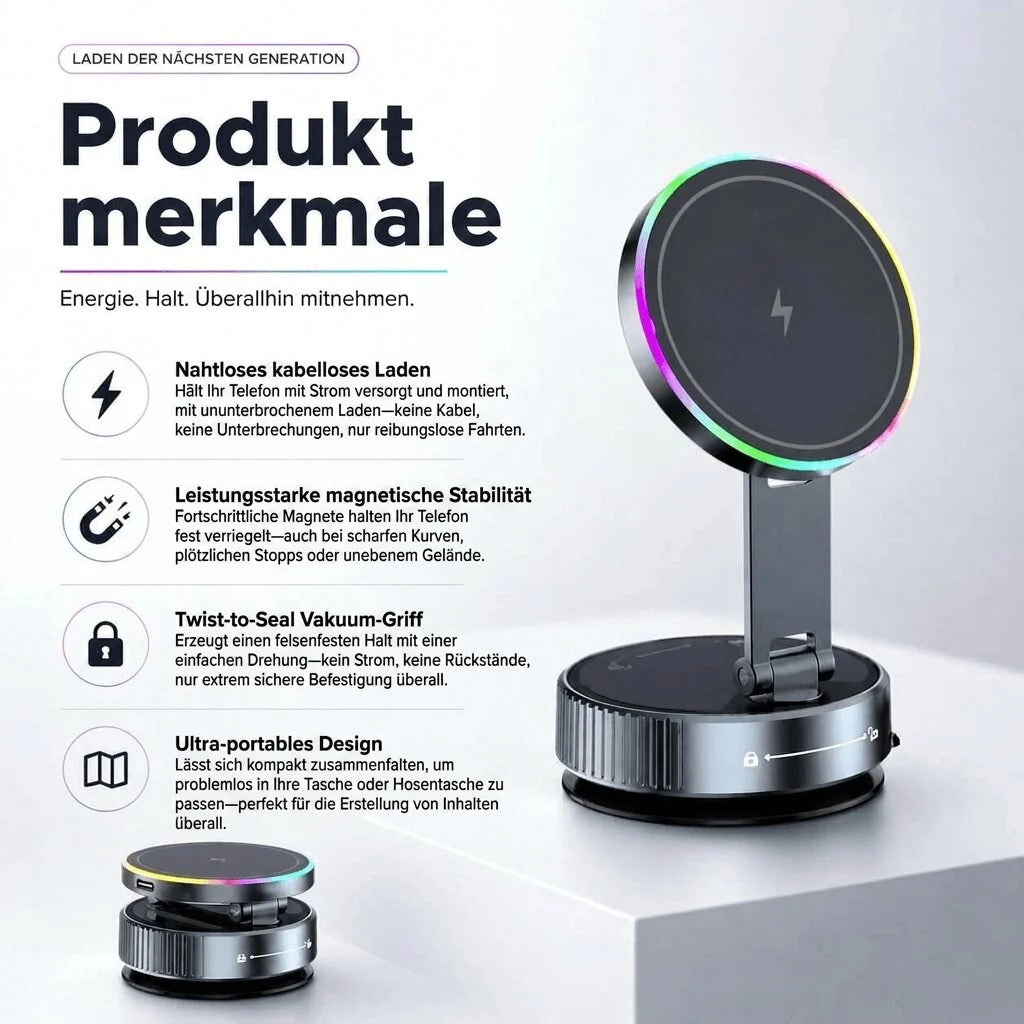 MagSafe Autohalterung mit Ladefunktion | Vakuomag